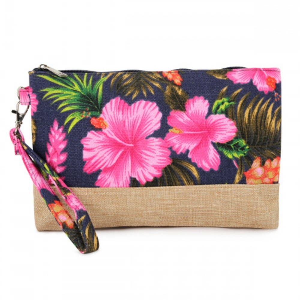 1 LEFT! Habiscus floral wristlet bag - Picture 6 of 6